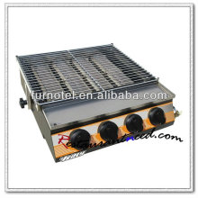 K489 Environment Friendly With 4 Burners Gas Restaurant Grill